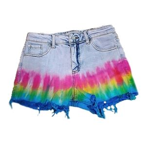 tractr-Rainbow Ombre High-rise Shorts